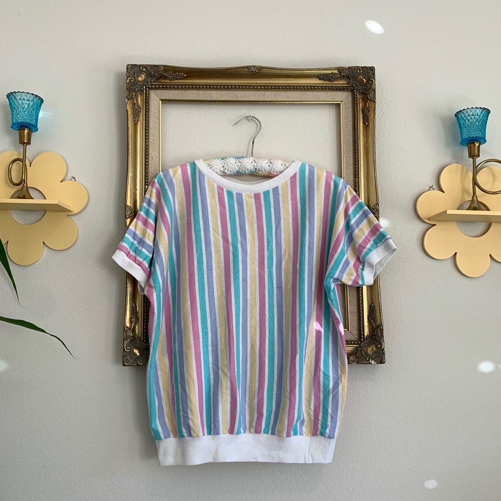 Vintage DK Gold 80s Women’s Striped Top